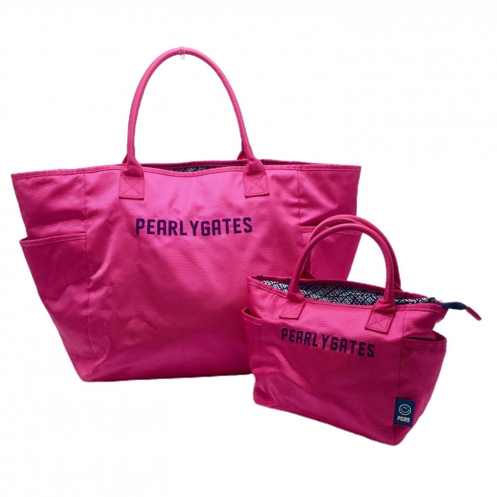 パーリーゲイツ 2点セット(ロッカーバッグ×カートバッグ) ピンク ニコちゃん スマイル ゴルフ PEARLY GATES