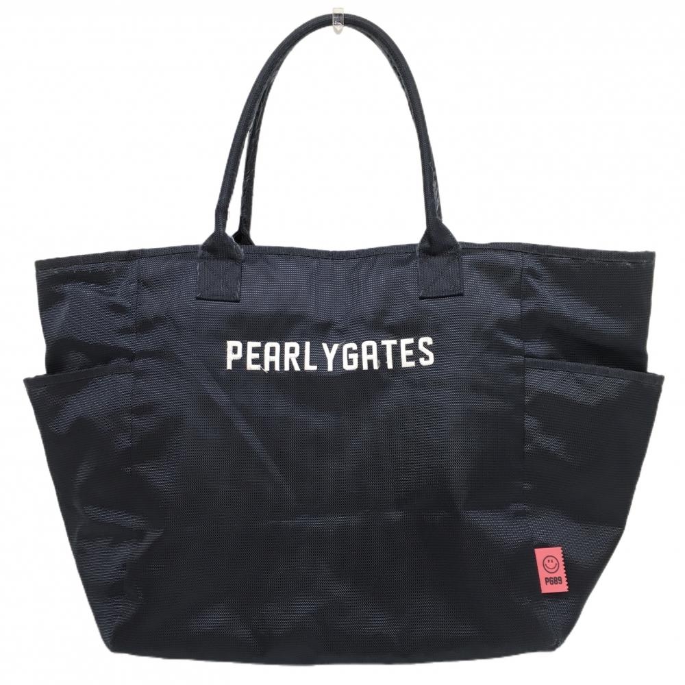 パーリーゲイツ ビッグトートバッグ ネイビー 内外ポケット ニコちゃん ゴルフ PEARLY GATES