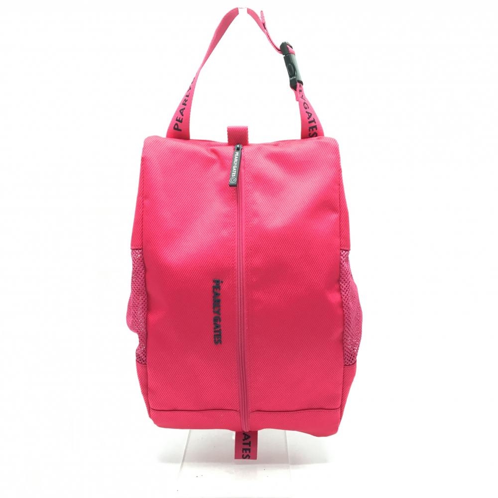 【美品】パーリーゲイツ シューズケース ピンク サイドメッシュゴルフ PEARLY GATES