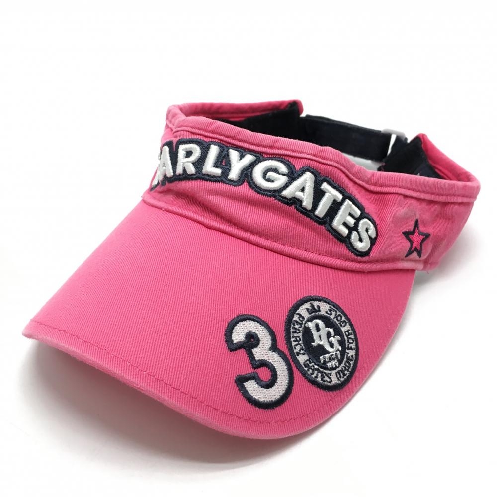 パーリーゲイツ サンバイザー ピンク 立体ロゴ刺しゅう  FR   ゴルフウェア PEARLY GATES