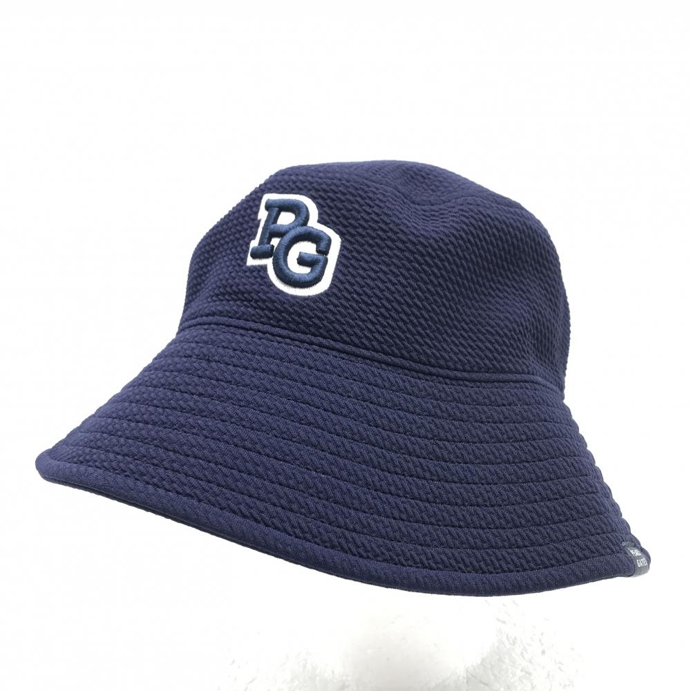 【超美品】パーリーゲイツ バケットハット ネイビー ロゴ刺しゅう FR  ゴルフウェア 2023年モデル PEARLY GATES