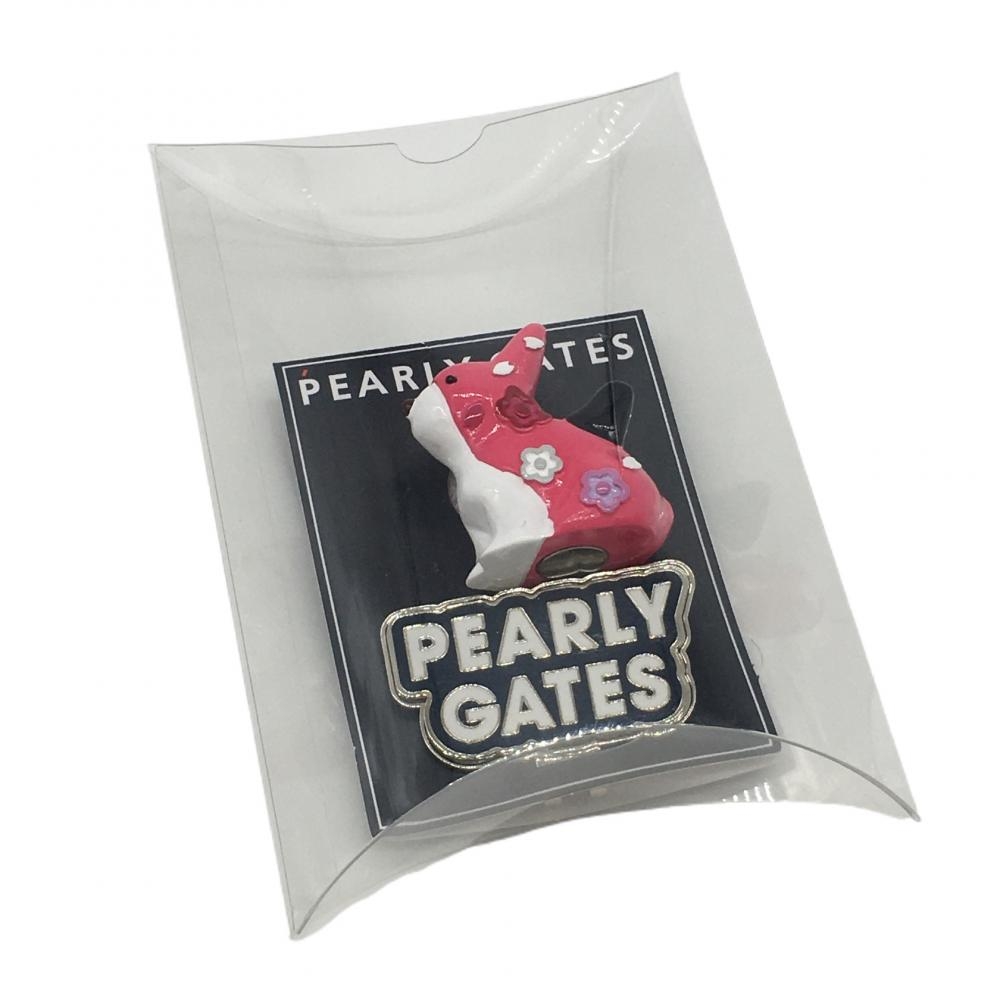 【新品】パーリーゲイツ マグネット式クリップマーカー ピンク ロゴゴルフ PEARLY GATES