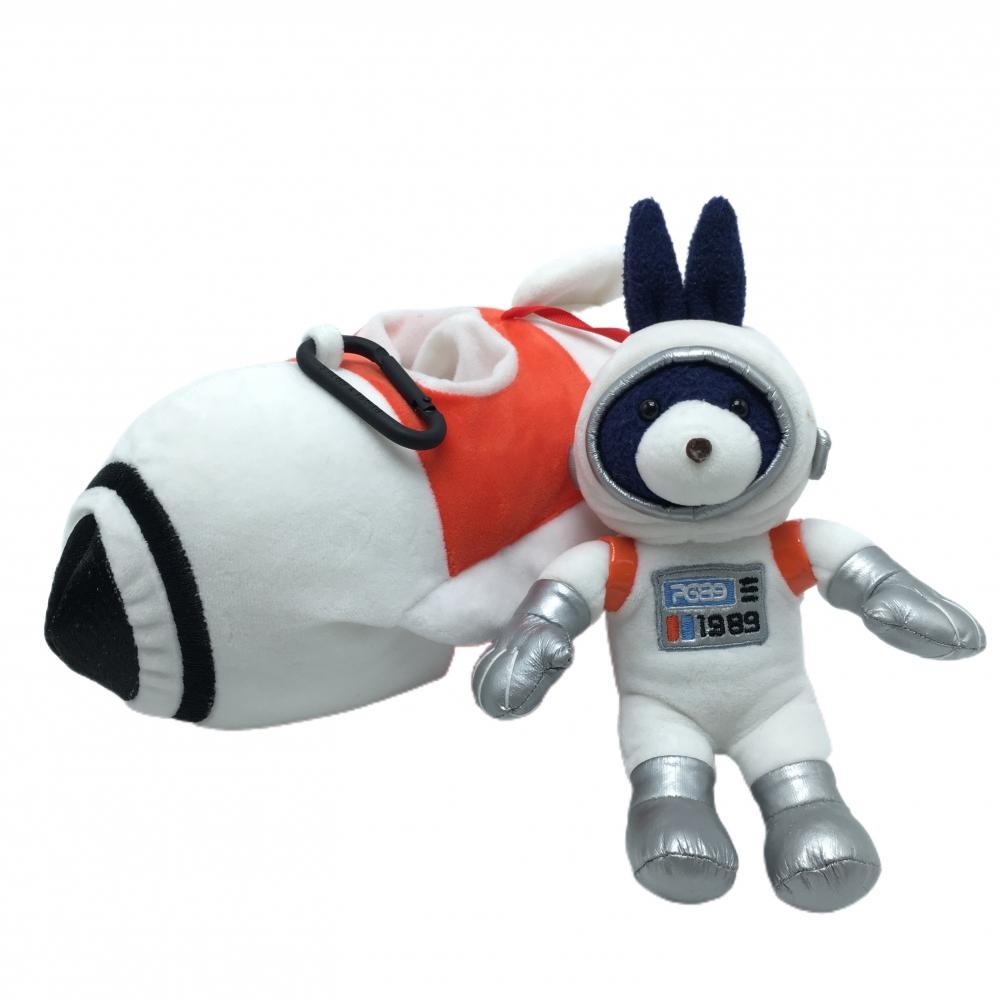 パーリーゲイツ ボールケース 白×オレンジ 宇宙シリーズ ぬいぐるみ 紙タグ付 ゴルフ PEARLY GATES