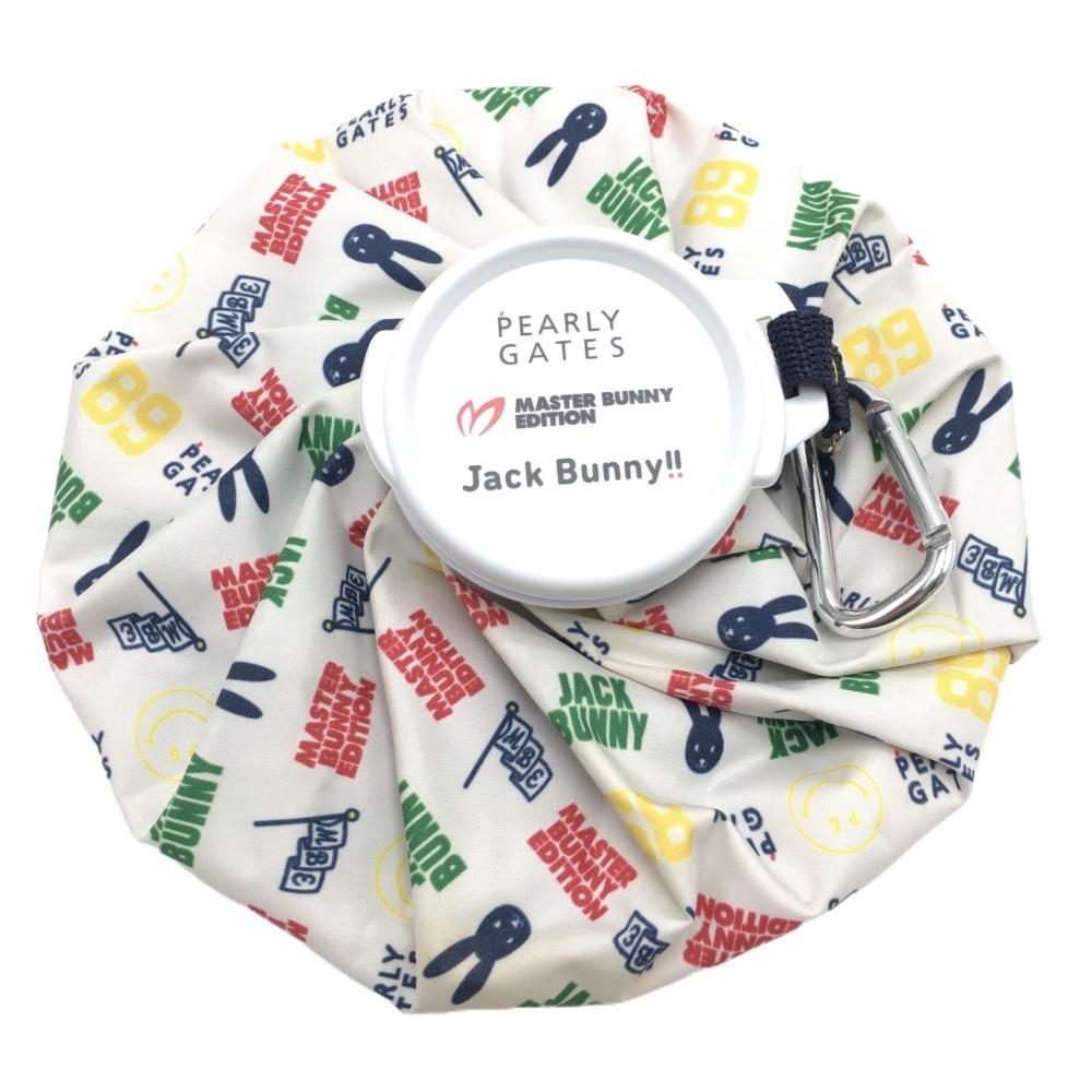 パーリーゲイツ 氷嚢 白×マルチカラー 総柄 マスターバニー ジャックバニー  ゴルフ PEARLY GATES