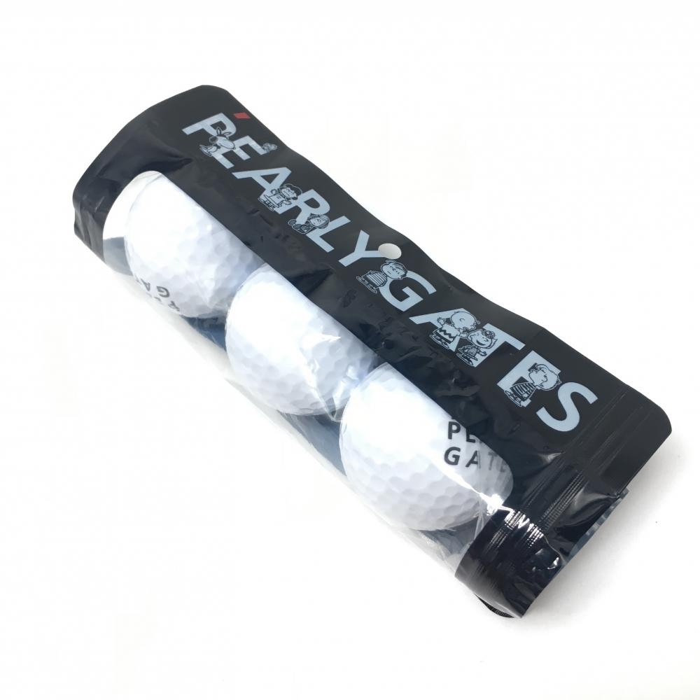 【新品】パーリーゲイツ×PEANUTS ゴルフボール 白 3球 スヌーピー ゴルフ PEARLY GATES