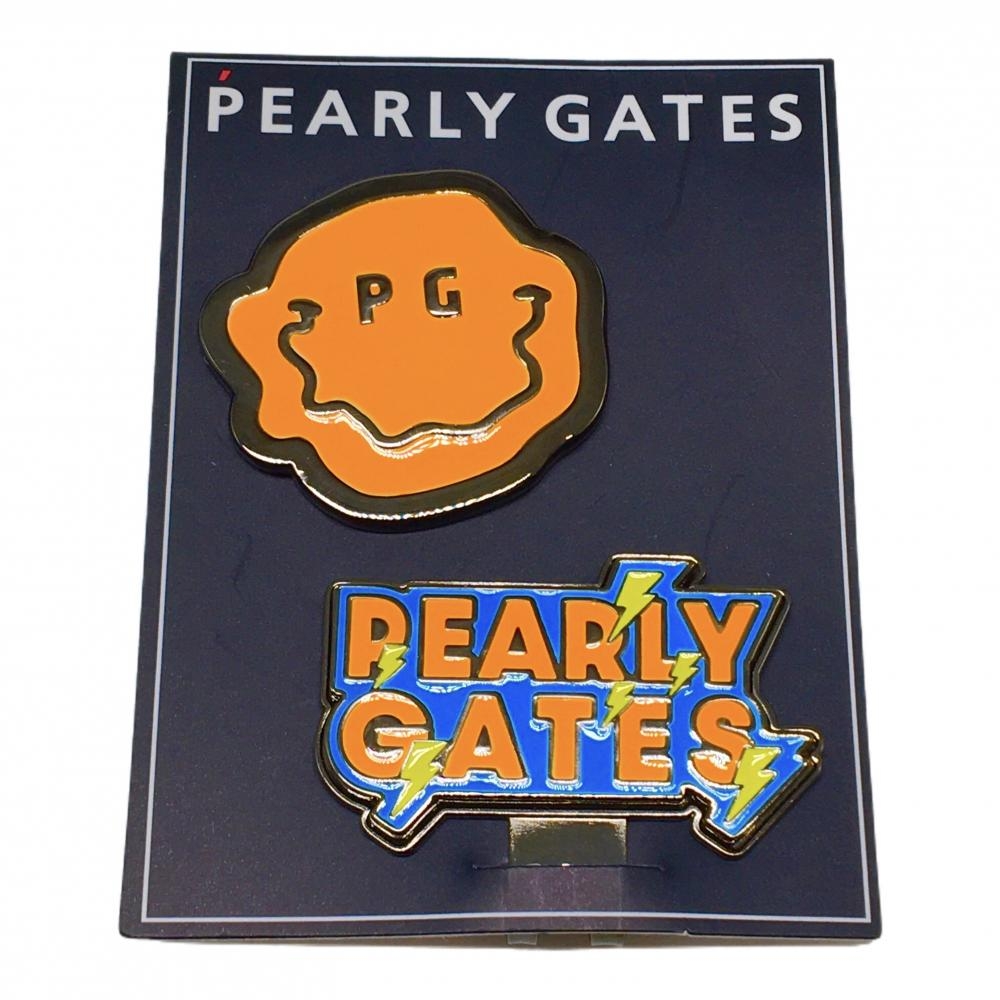 【新品】パーリーゲイツ マグネット式クリップマーカー オレンジ TOKE NICO ニコちゃん ゴルフ PEARLY GATES