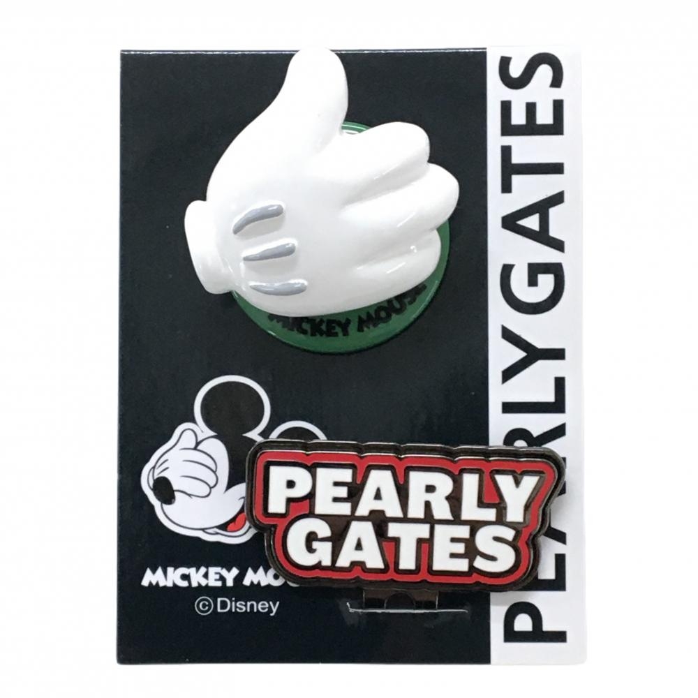 【新品】パーリーゲイツ×Disney 立体マーカー 白 ミッキーの手 ゴルフ PEARLY GATES