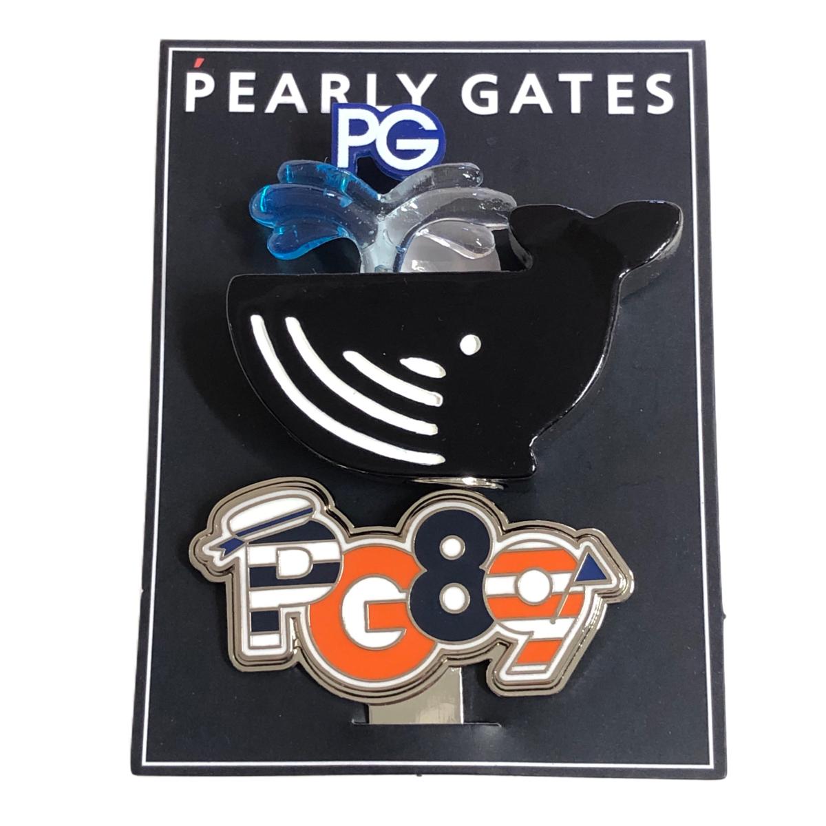 【新品】パーリーゲイツ 立体マーカー 黒 クジラ ゴルフ PEARLY GATES