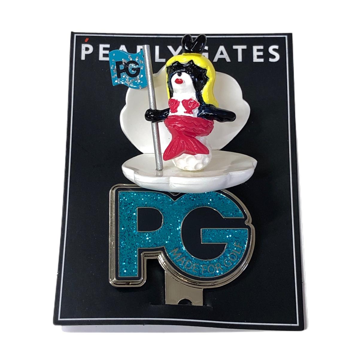 【新品】パーリーゲイツ 立体マーカー グレー 白×ピンク マーメイドうさぎ ラメ ゴルフ PEARLY GATES