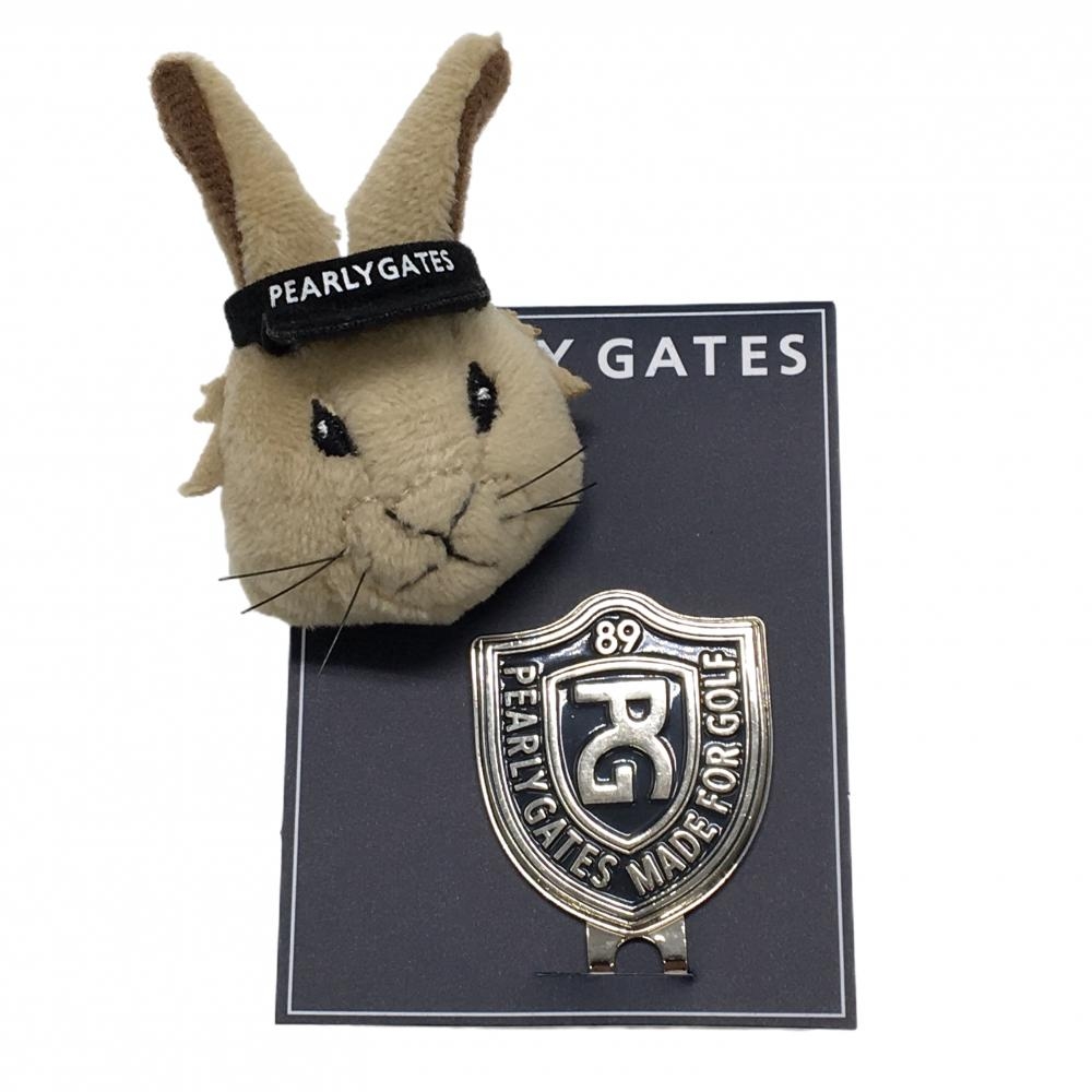 【新品】パーリーゲイツ 立体マーカー ベージュ×ネイビー ラビット ぬいぐるみ ゴルフ PEARLY GATES