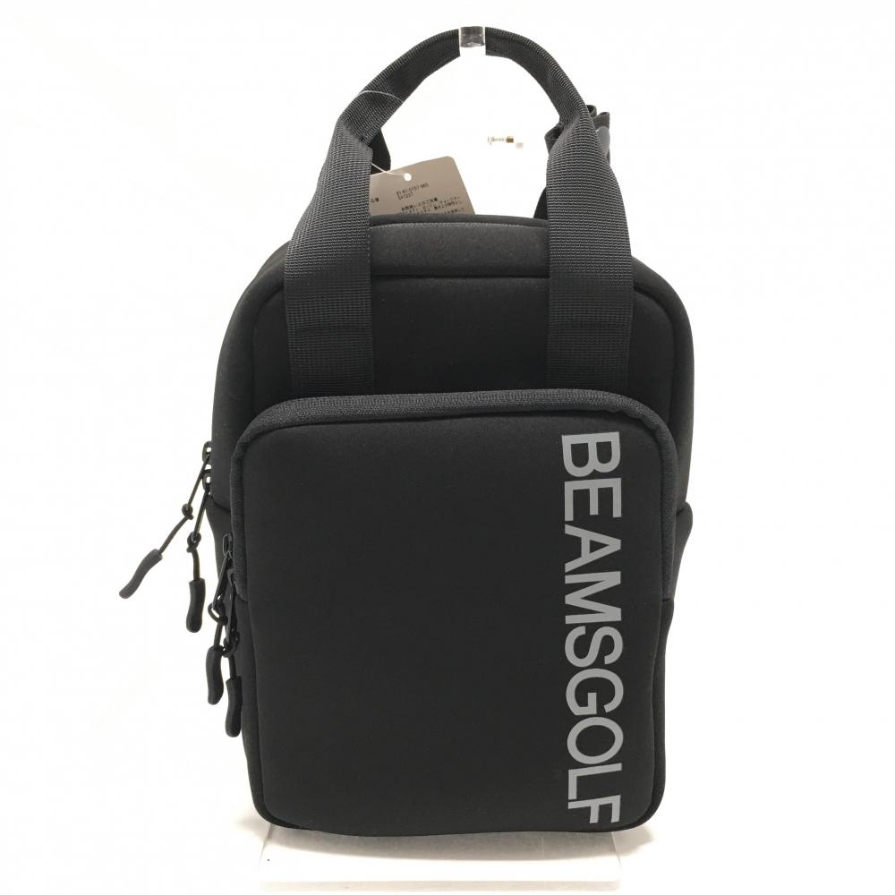 【新品】ビームスゴルフ 保冷カートバッグ 黒 外ポケット ロゴプリント ゴルフ BEAMS GOLF
