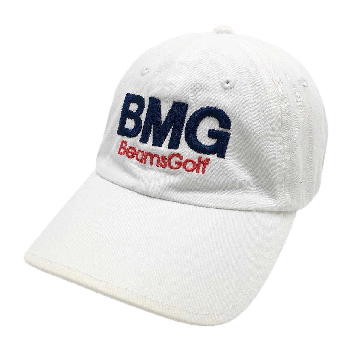 ビームスゴルフ キャップ 白 ロゴ刺しゅう   ゴルフウェア BEAMS GOLF