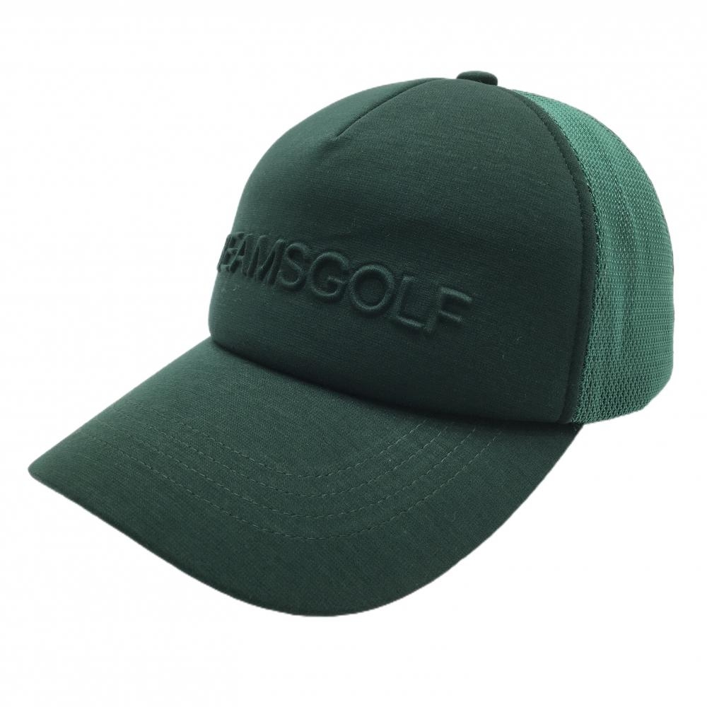 【美品】ビームスゴルフ メッシュキャップ グリーン 立体ロゴ    ゴルフウェア BEAMS GOLF
