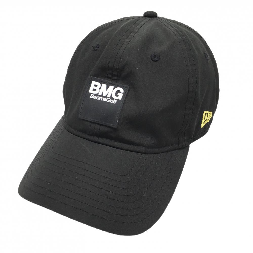 【美品】ビームスゴルフ×ニューエラ キャップ 黒 ロゴワッペン   ゴルフウェア BEAMS GOLF