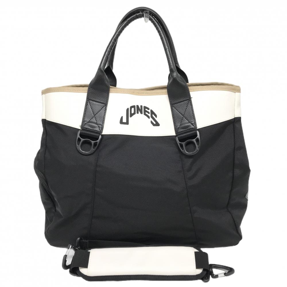 【超美品】ジョーンズ×ビームスゴルフ 2WAYロッカーバッグ 黒×白 JONES ボストンバッグ シューズ収納  ゴルフ BEAMS GOLF