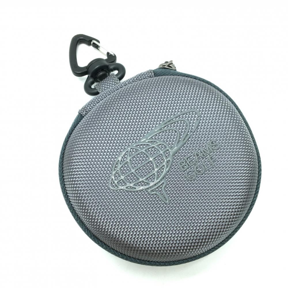 【超美品】ビームスゴルフ 小物入れ ブルー系 ロゴ 内ポケット ポーチ カラビナ付 ゴルフ 2024年モデル BEAMS GOLF