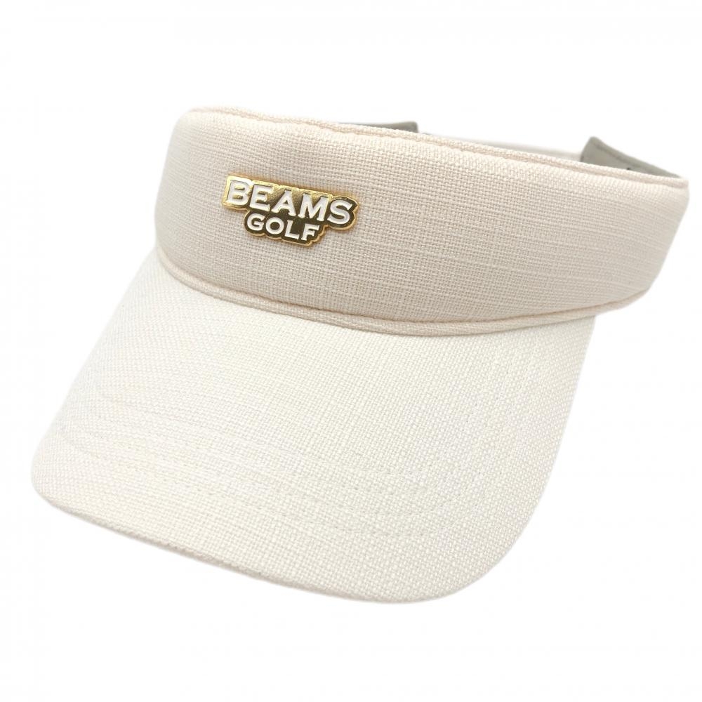 【新品】ビームスゴルフ サンバイザー 白 汗取りパッド付 55-57cm ゴルフウェア BEAMS GOLF