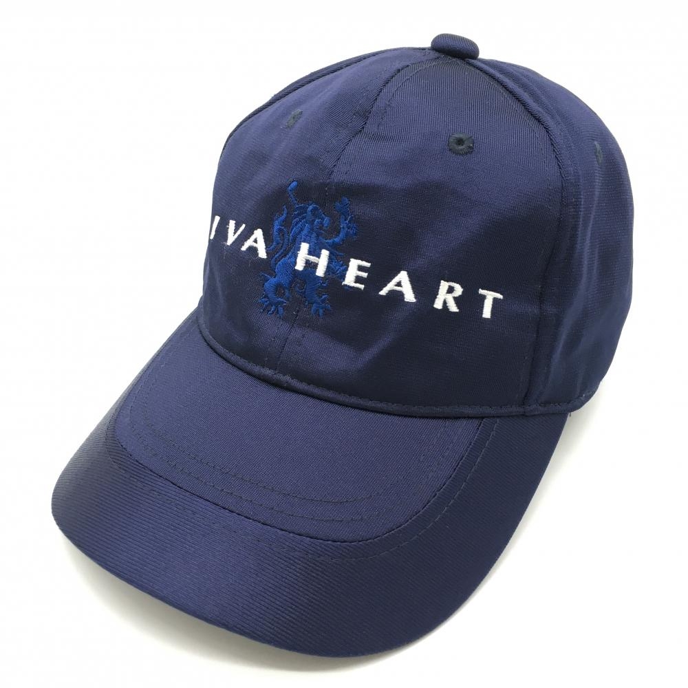 【超美品】ビバハート キャップ ネイビー ロゴ刺しゅう 50 ゴルフウェア VIVA HEART