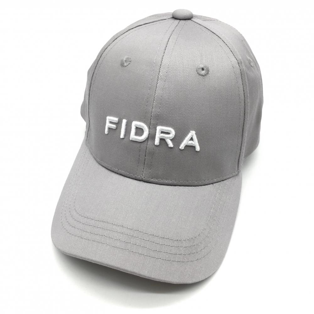 【新品】フィドラ キャップ ライトグレー×白 ロゴ刺しゅう FREE ゴルフウェア FIDRA