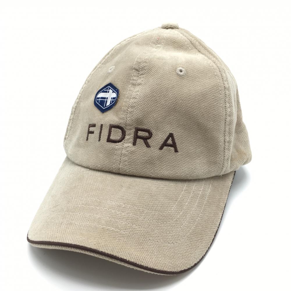 【新品】フィドラ キャップ ベージュ 起毛 ロゴ刺しゅう FREE ゴルフウェア FIDRA