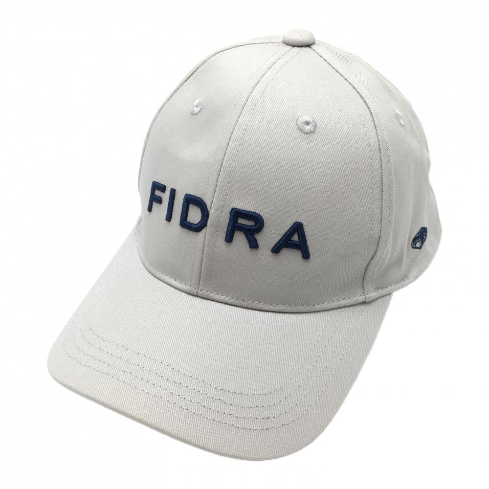 【新品】フィドラ キャップ グレー×ネイビー 立体ロゴ刺しゅう  FREE  ゴルフウェア FIDRA