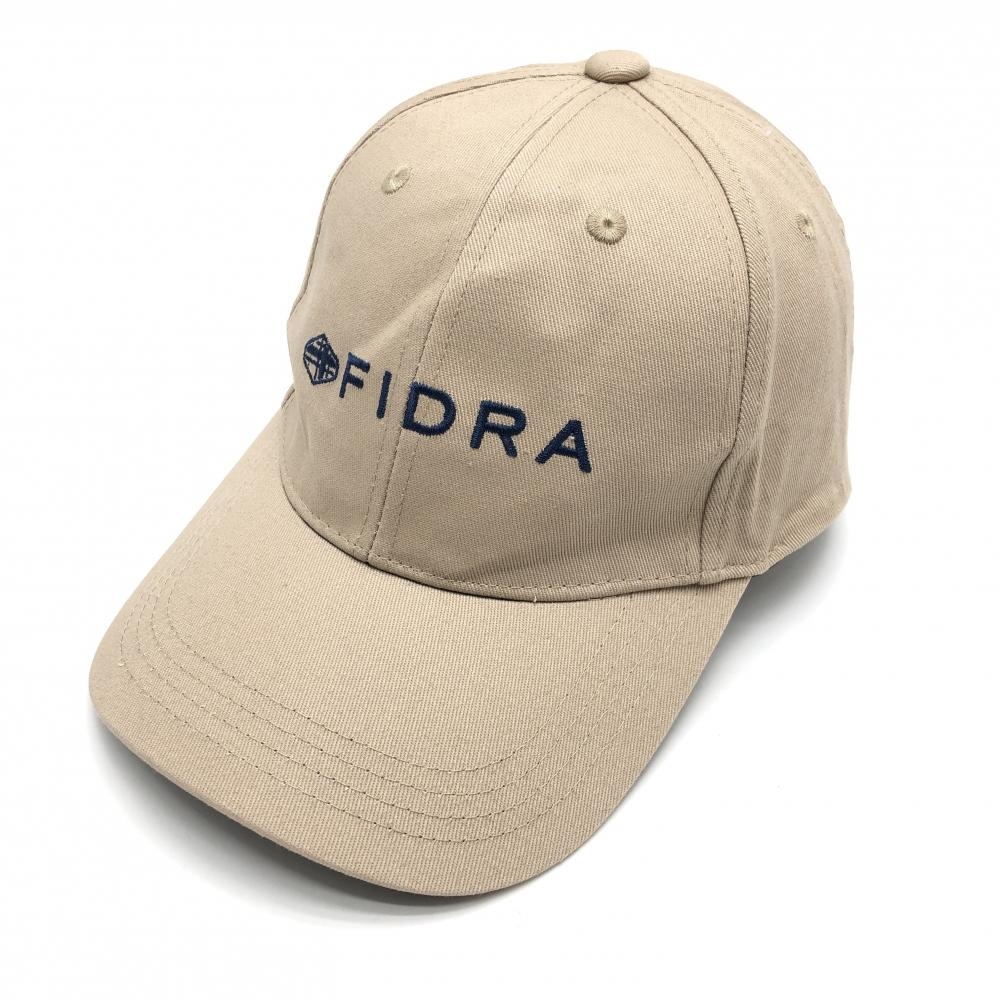 フィドラ キャップ ベージュ×ネイビー ロゴ刺しゅう FREE  ゴルフウェア FIDRA