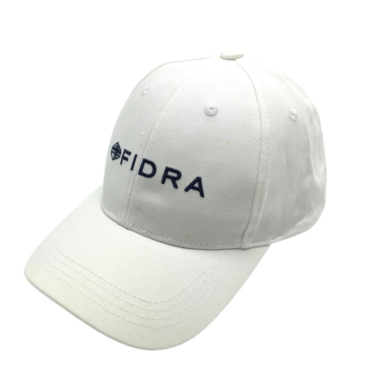 フィドラ キャップ 白×ネイビー ロゴ    ゴルフウェア FIDRA
