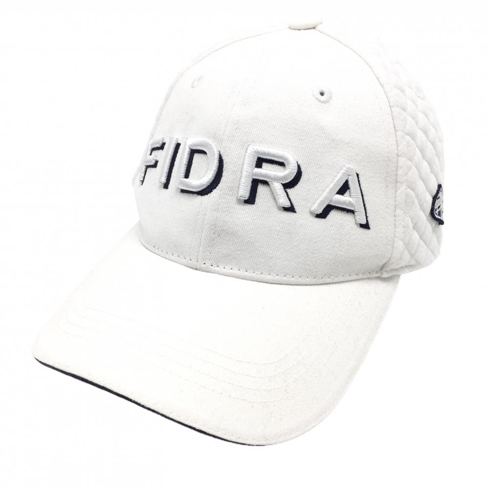 フィドラ キャップ 白 フロント立体ロゴ  FREE   ゴルフウェア FIDRA
