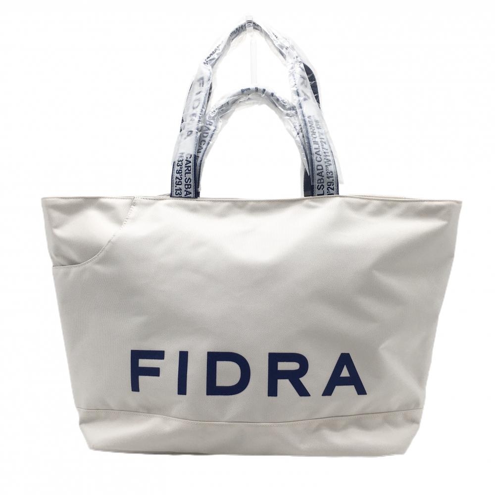 【新品】フィドラ ビッグトートバッグ 白×ネイビー ロッカーバッグ 持ち手ロゴ  ゴルフ FIDRA