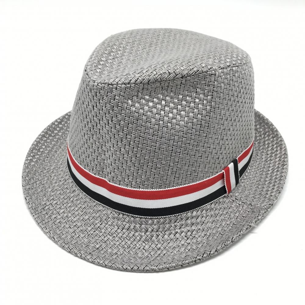 【超美品】フィラゴルフ 中折れハット グレー 麦わら風    ゴルフウェア FILA GOLF