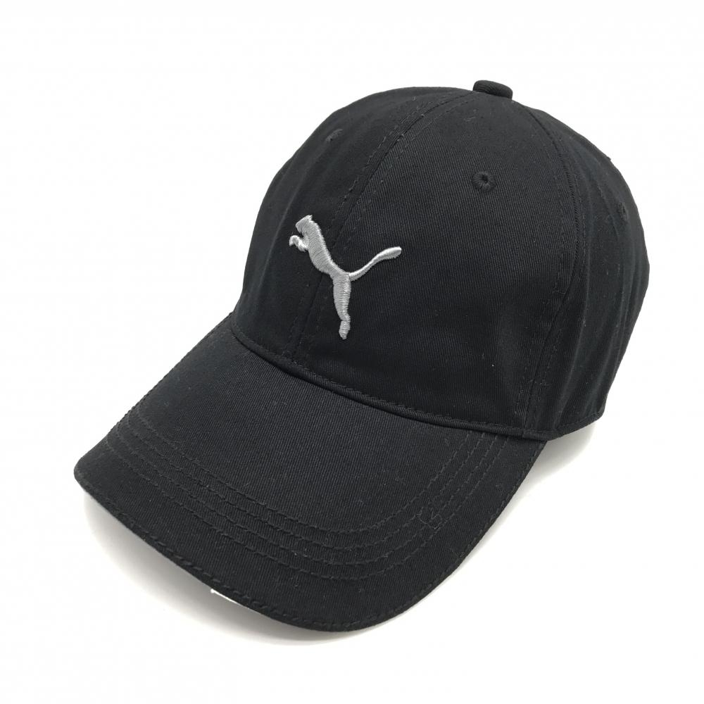 【超美品】プーマ キャップ 黒×グレー 立体ロゴ刺しゅう L  ゴルフウェア PUMA