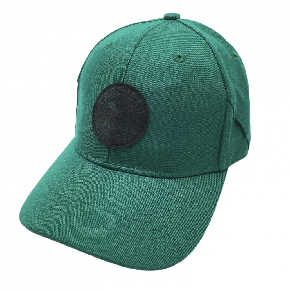 【超美品】プーマ キャップ グリーン×黒 ワッペン ONE SIZE(56-59㎝)   ゴルフウェア PUMA