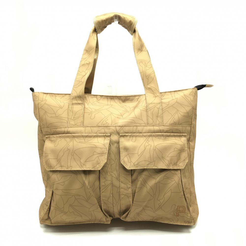 【超美品】プーマ トートバッグ ブラウン 総柄 ロッカーバッグ  ゴルフ PUMA