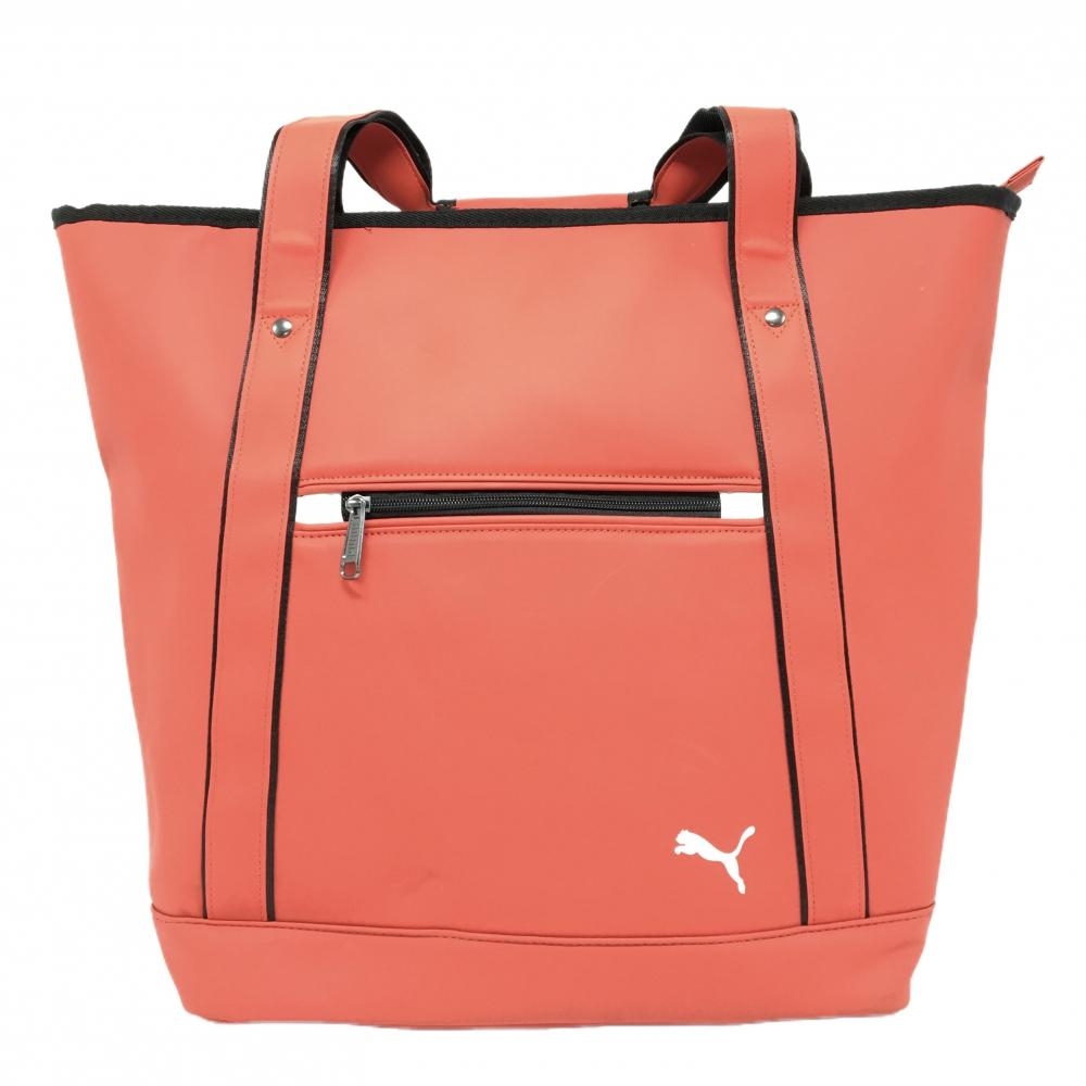 プーマ ビッグトートバッグ レッド×黒 内外ポケット ゴルフ PUMA