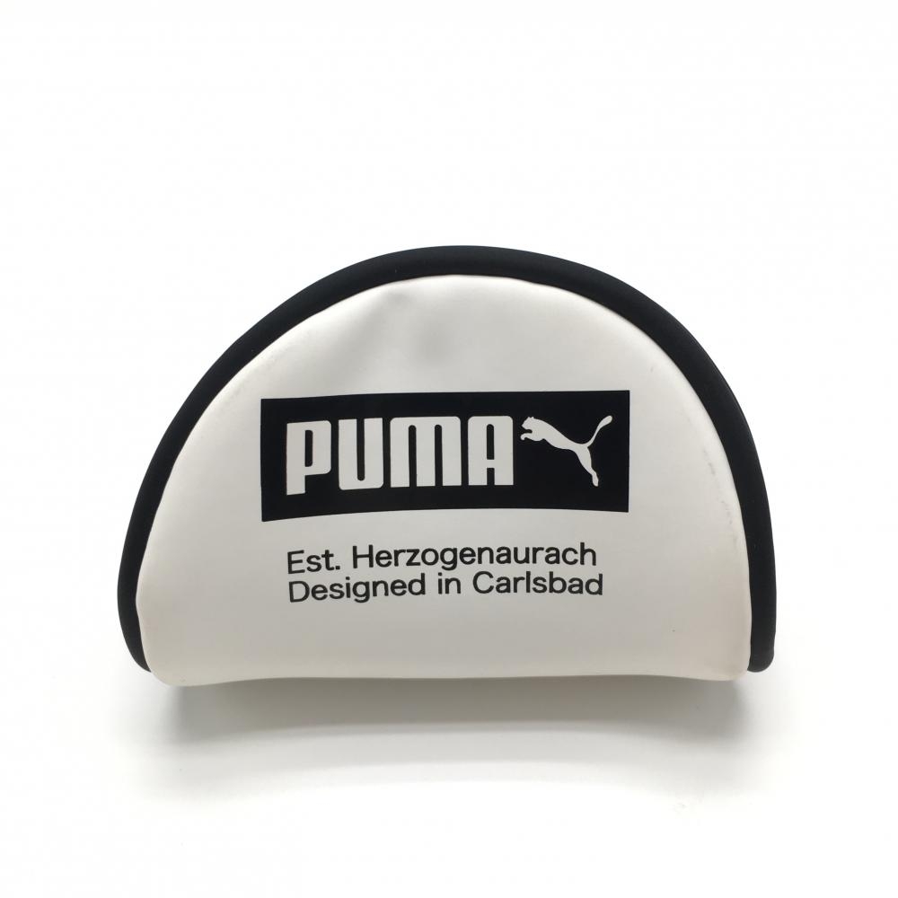 プーマ ボールケース 白×黒 カラビナ付き ポーチ 小物入れ ゴルフ PUMA