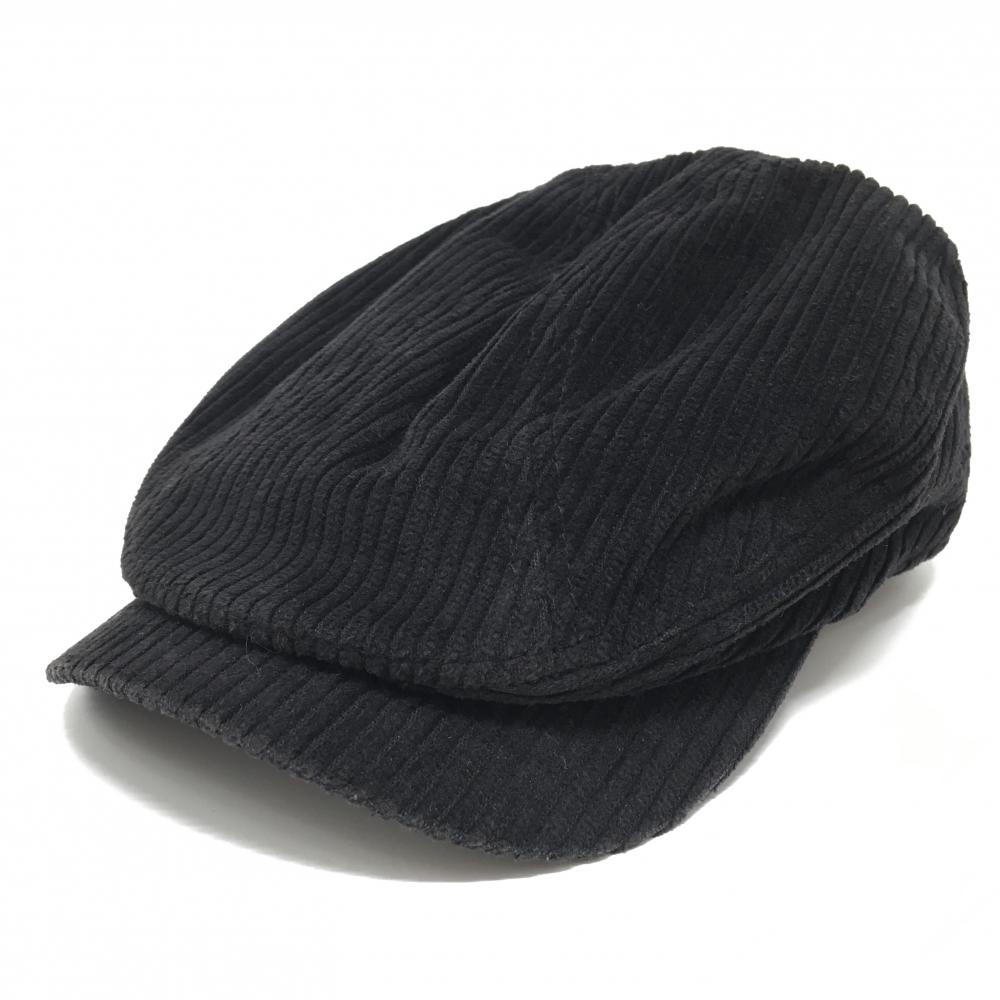 【超美品】プーマ ハンチング帽 黒 コーデュロイ コットン100％ L ゴルフウェア PUMA