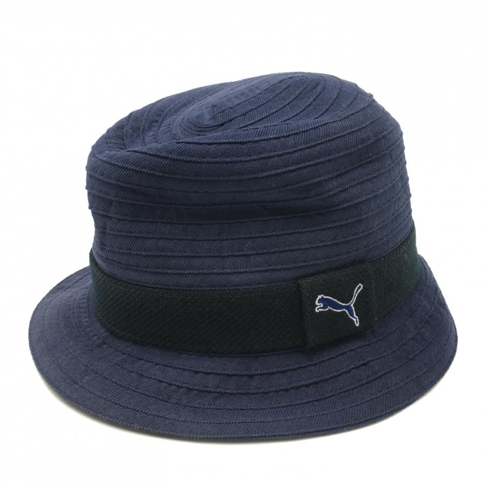 【新品】プーマ 中折れハット ネイビー コーデュロイ  M(56cm)   ゴルフウェア PUMA