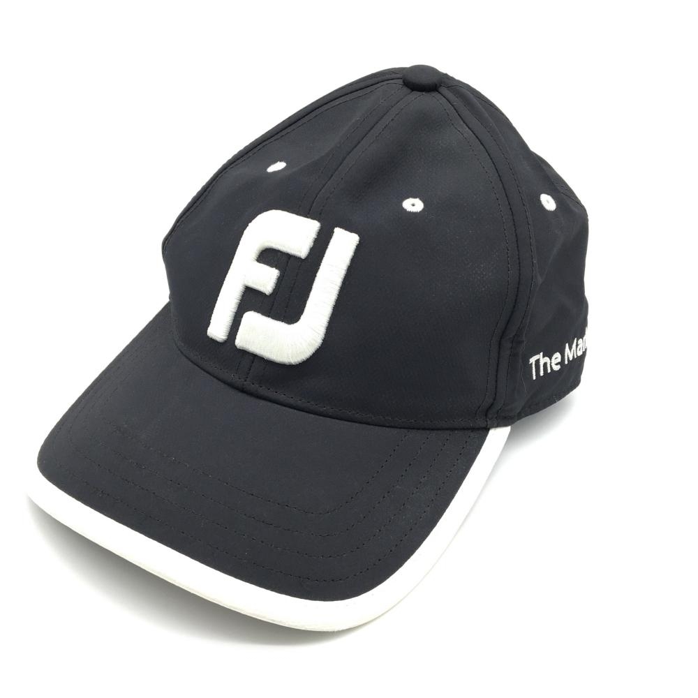 FootJoy フットジョイ キャップ 黒×白 立体ロゴ   ゴルフウェア