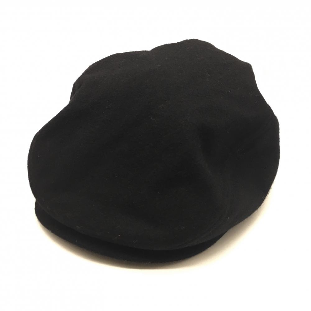 ブラックアンドホワイト ハンチング帽 黒 ウール混 L ゴルフウェア Black＆White