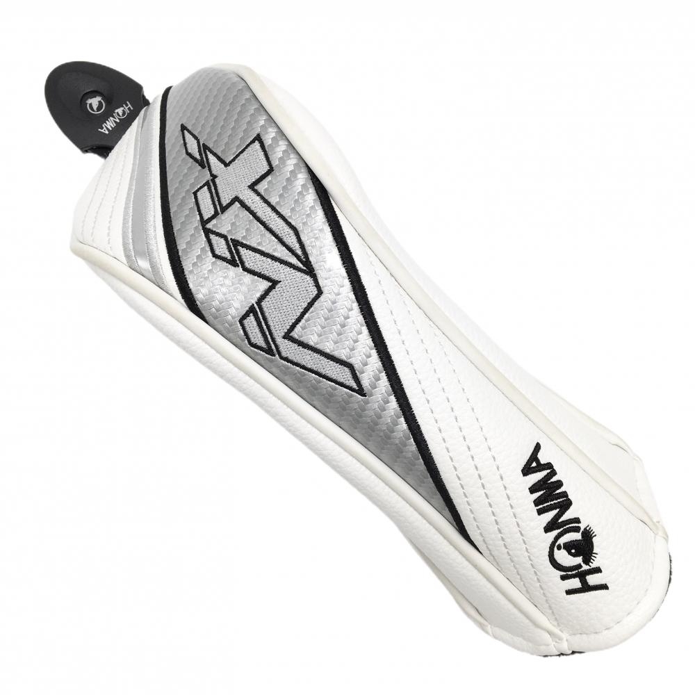 【美品】ホンマ ヘッドカバー(UT) 白×シルバー ロゴ刺しゅう  ゴルフ HONMA