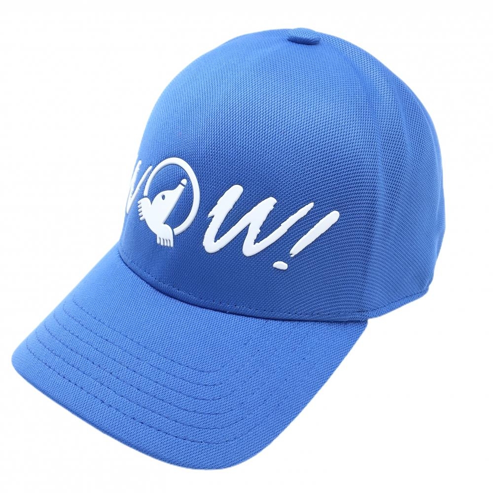 【超美品】ホンマ キャップ ブルー×白 立体ロゴ 58cm   ゴルフウェア HONMA