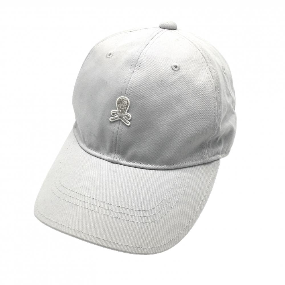 マークアンドロナ キャップ ライトグレー スカルワッペン FREE   ゴルフウェア MARK＆LONA