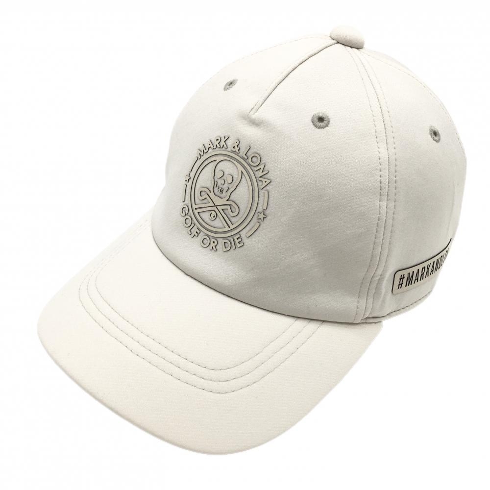 マークアンドロナ キャップ アイボリー スカル FREE   ゴルフウェア MARK＆LONA