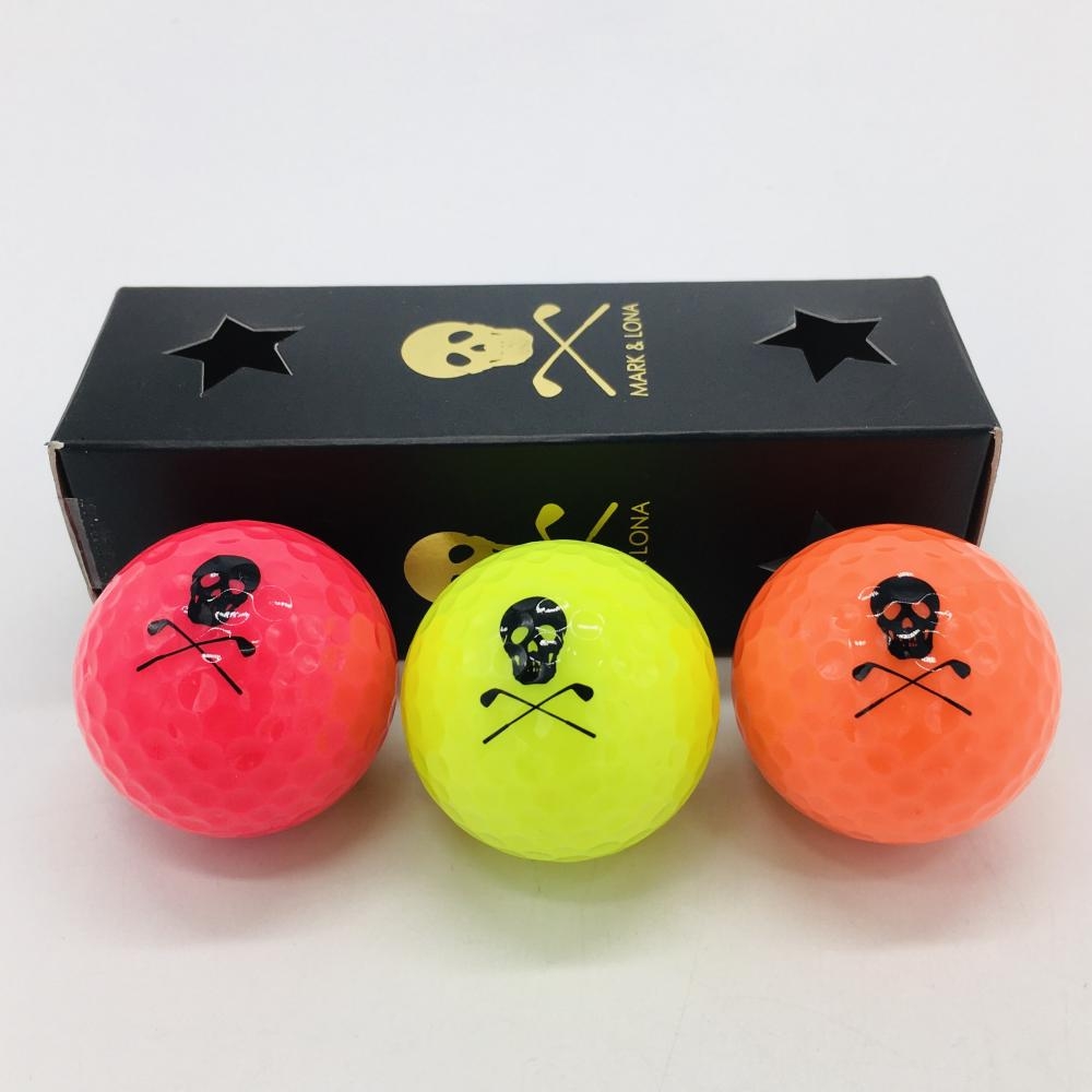 【未使用品】MARK＆LONA マークアンドロナ ゴルフボール ピンク・オレンジ・イエロー  ゴルフ