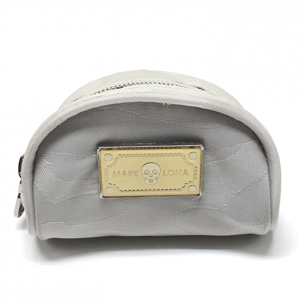 マークアンドロナ ボールケース ライトグレー 迷彩 カモフラ スカル 小物入れ ゴルフ MARK＆LONA