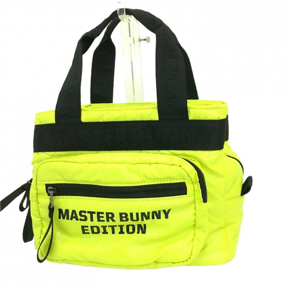 【超美品】マスターバニー カートバッグ イエロー×黒 複数ポケット ゴルフ MASTER BUNNY EDITION