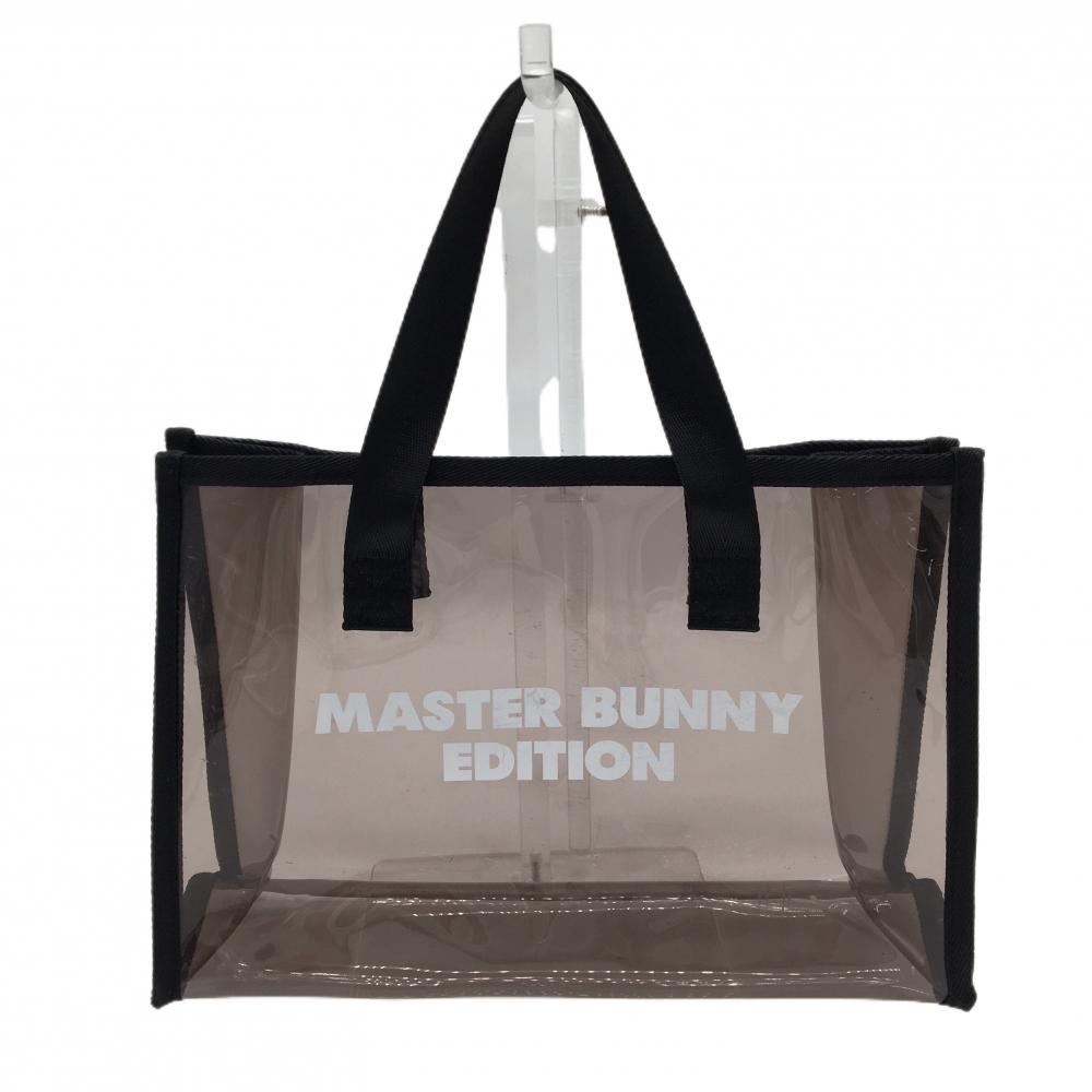 マスターバニー クリアカートバッグ ブラウン×黒 ロゴプリント白ゴルフ MASTER BUNNY EDITION