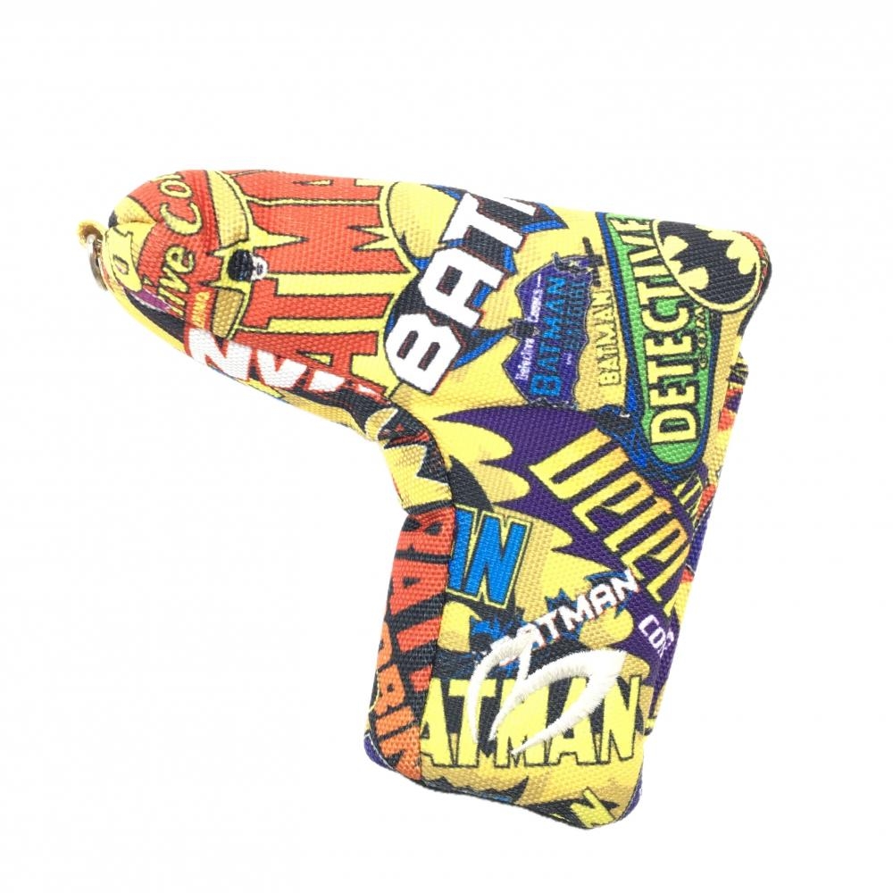 【美品】マスターバニー×BATMAN パターカバー イエロー×レッド アメコミ ピン型 バットマン ゴルフ MASTER BUNNY EDITION