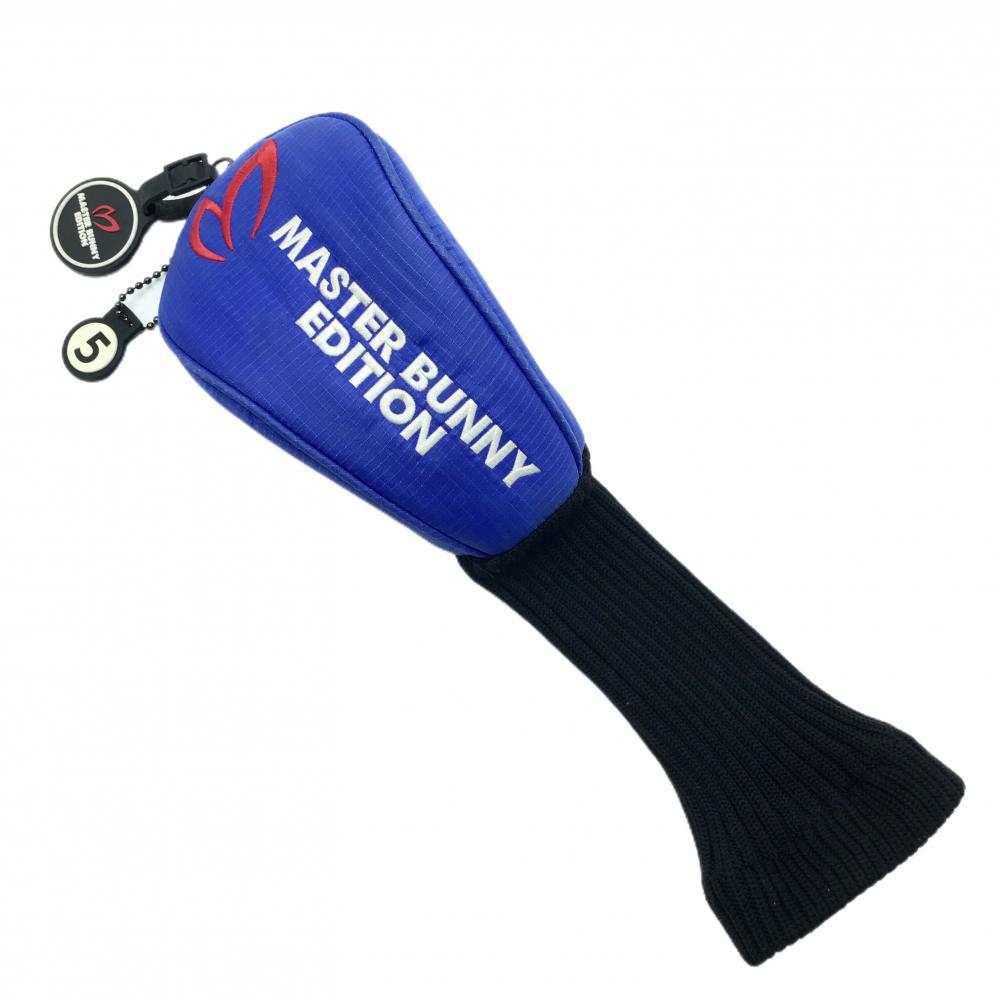 【美品】マスターバニー ヘッドカバー(FW) ブルー×白 格子柄 フェアウェイウッド ゴルフ MASTER BUNNY EDITION