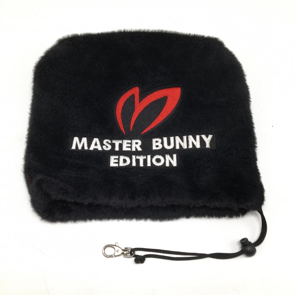 【超美品】マスターバニー ボアアイアンカバー 黒 ロゴレッド ゴルフ MASTER BUNNY EDITION